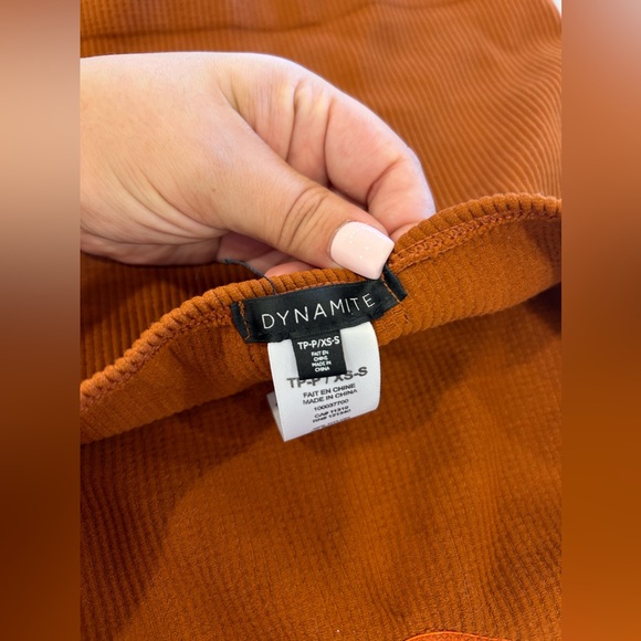 Crop tube top. Burnt orange/copper colour. Stick top so it does not fall. New. - Picture 3 of 3